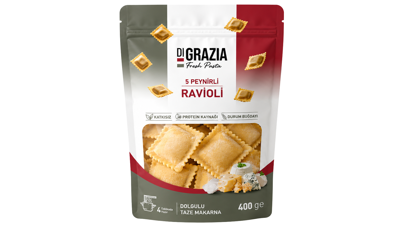 5 Peynirli Ravioli ikinci ambalaj