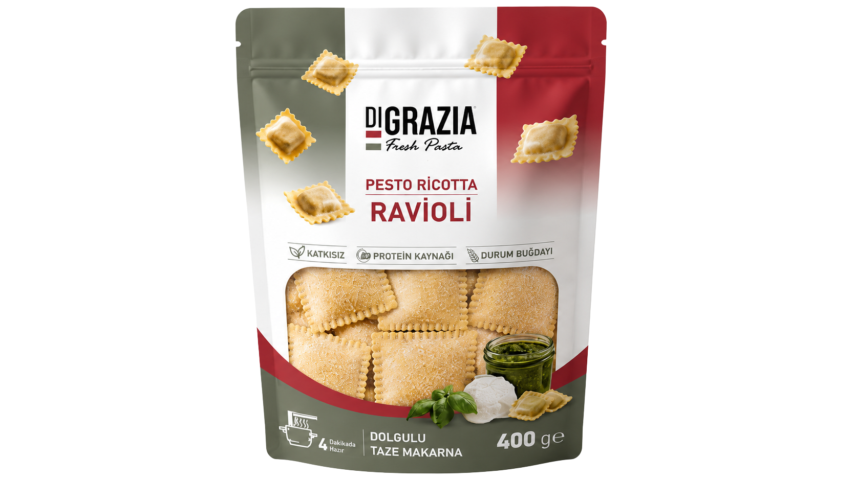 Pesto Ricotta Ravioli ikinci ambalaj