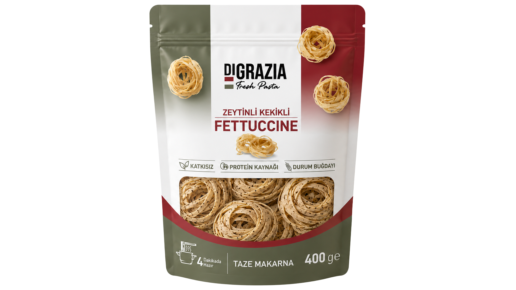 Zeytinli Kekikli Fettuccine ikinci ambalaj
