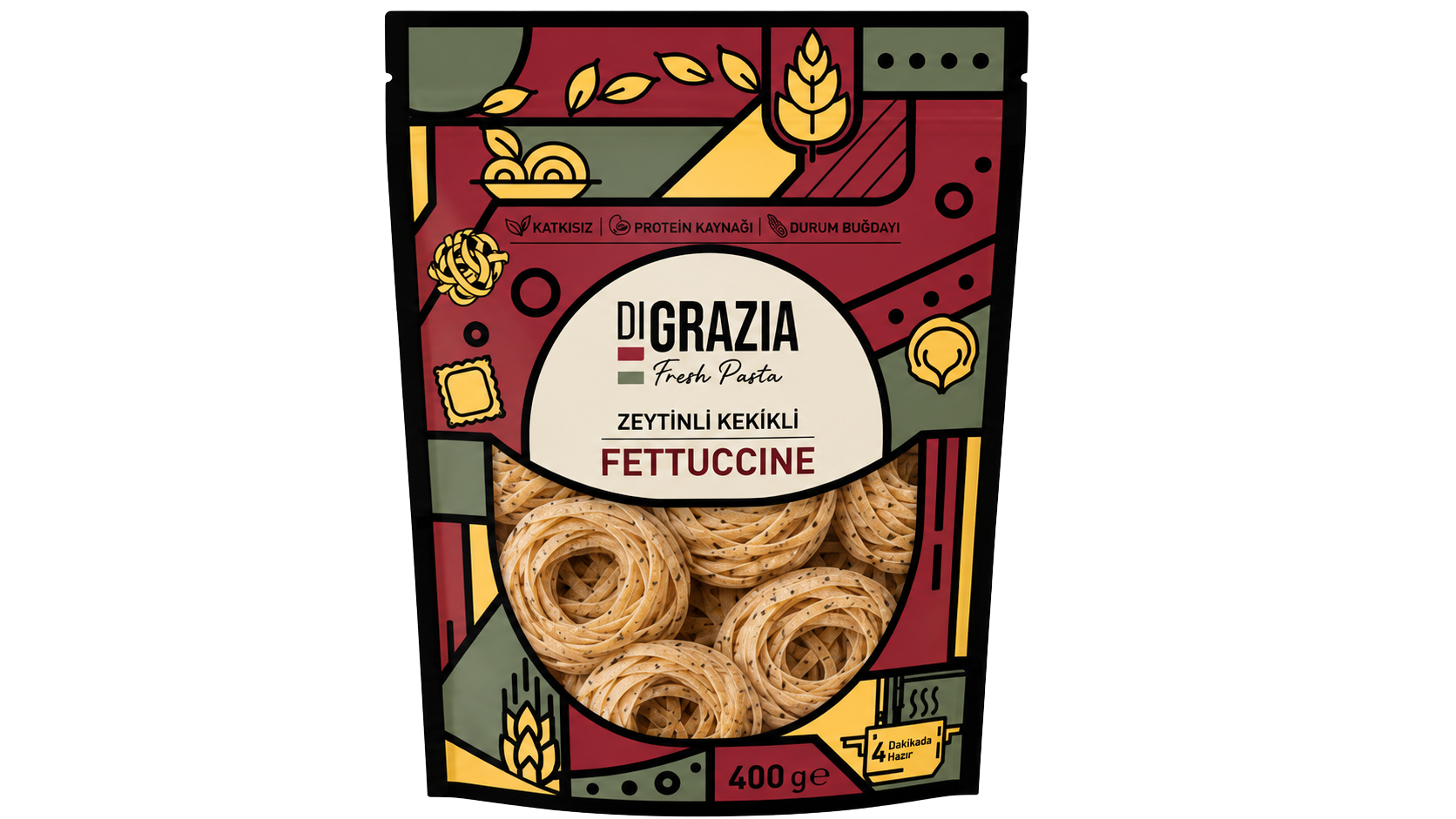 Zeytinli Kekikli Fettuccine